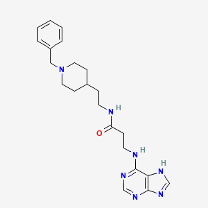 N-[2-(1-benzylpiperidin-4-yl)ethyl]-N~3~-7H-purin-6-yl-beta-alaninamide