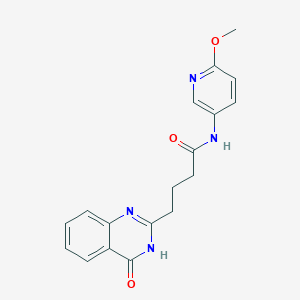 N-(6-methoxypyridin-3-yl)-4-(4-oxo-3,4-dihydroquinazolin-2-yl)butanamide