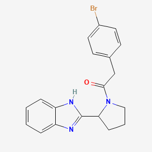 1-[2-(1H-benzimidazol-2-yl)pyrrolidin-1-yl]-2-(4-bromophenyl)ethanone