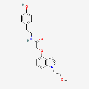 N-[2-(4-hydroxyphenyl)ethyl]-2-{[1-(2-methoxyethyl)-1H-indol-4-yl]oxy}acetamide