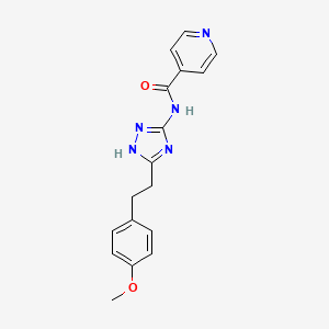 N-{3-[2-(4-methoxyphenyl)ethyl]-1H-1,2,4-triazol-5-yl}pyridine-4-carboxamide