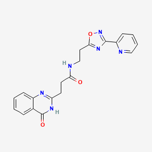 3-(4-hydroxyquinazolin-2-yl)-N-{2-[3-(pyridin-2-yl)-1,2,4-oxadiazol-5-yl]ethyl}propanamide