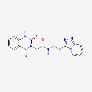 2-(2-hydroxy-4-oxoquinazolin-3(4H)-yl)-N-[2-([1,2,4]triazolo[4,3-a]pyridin-3-yl)ethyl]acetamide