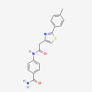 4-({[2-(4-Methylphenyl)-1,3-thiazol-4-yl]acetyl}amino)benzamide