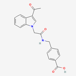 molecular formula C20H18N2O4 B10985182 4-({[(3-acetyl-1H-indol-1-yl)acetyl]amino}methyl)benzoic acid 