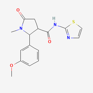 2-(3-methoxyphenyl)-1-methyl-5-oxo-N-(thiazol-2-yl)pyrrolidine-3-carboxamide