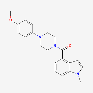 molecular formula C21H23N3O2 B10985203 [4-(4-methoxyphenyl)piperazin-1-yl](1-methyl-1H-indol-4-yl)methanone 