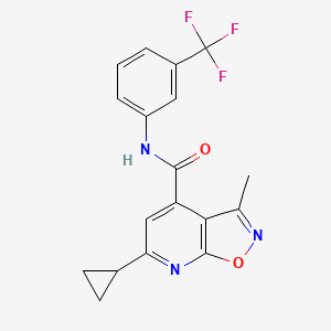 6-cyclopropyl-3-methyl-N-[3-(trifluoromethyl)phenyl][1,2]oxazolo[5,4-b]pyridine-4-carboxamide