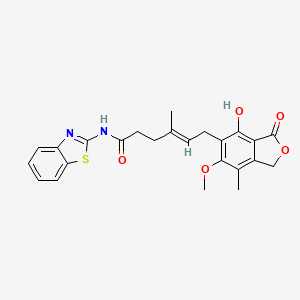 molecular formula C24H24N2O5S B10985235 (E)-N-(benzo[d]thiazol-2-yl)-6-(4-hydroxy-6-methoxy-7-methyl-3-oxo-1,3-dihydroisobenzofuran-5-yl)-4-methylhex-4-enamide 