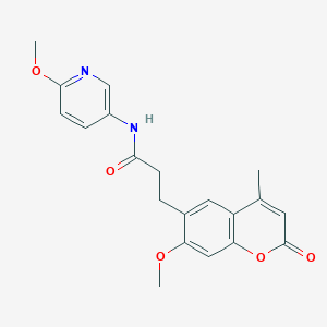 3-(7-methoxy-4-methyl-2-oxo-2H-chromen-6-yl)-N-(6-methoxypyridin-3-yl)propanamide