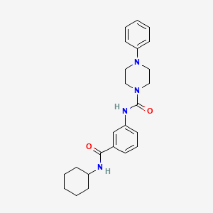 molecular formula C24H30N4O2 B10985239 N-[3-(cyclohexylcarbamoyl)phenyl]-4-phenylpiperazine-1-carboxamide 