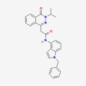 N-(1-benzyl-1H-indol-4-yl)-2-[4-oxo-3-(propan-2-yl)-3,4-dihydrophthalazin-1-yl]acetamide