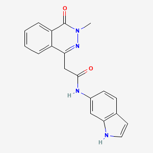 molecular formula C19H16N4O2 B10985264 N-(1H-indol-6-yl)-2-(3-methyl-4-oxo-3,4-dihydrophthalazin-1-yl)acetamide 