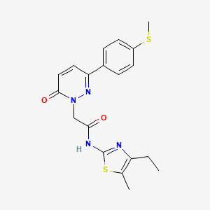 N-[(2Z)-4-ethyl-5-methyl-1,3-thiazol-2(3H)-ylidene]-2-{3-[4-(methylsulfanyl)phenyl]-6-oxopyridazin-1(6H)-yl}acetamide