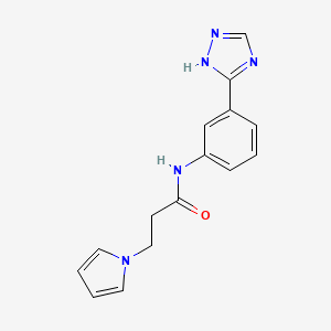 3-(1H-pyrrol-1-yl)-N-[3-(1H-1,2,4-triazol-5-yl)phenyl]propanamide