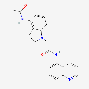 molecular formula C21H18N4O2 B10985315 2-[4-(acetylamino)-1H-indol-1-yl]-N-(quinolin-5-yl)acetamide 