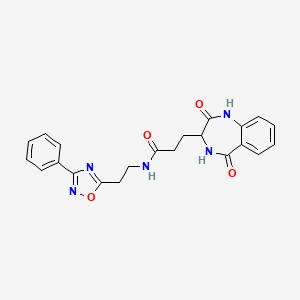 3-(2,5-dioxo-2,3,4,5-tetrahydro-1H-1,4-benzodiazepin-3-yl)-N-[2-(3-phenyl-1,2,4-oxadiazol-5-yl)ethyl]propanamide