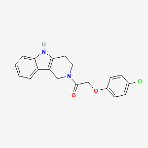 molecular formula C19H17ClN2O2 B10985361 2-(4-chlorophenoxy)-1-(1,3,4,5-tetrahydro-2H-pyrido[4,3-b]indol-2-yl)ethanone 