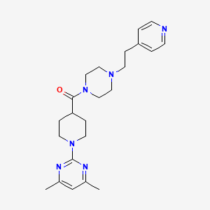 molecular formula C23H32N6O B10985364 [1-(4,6-Dimethylpyrimidin-2-yl)piperidin-4-yl]{4-[2-(pyridin-4-yl)ethyl]piperazin-1-yl}methanone 