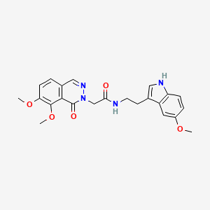 2-(7,8-dimethoxy-1-oxophthalazin-2(1H)-yl)-N-[2-(5-methoxy-1H-indol-3-yl)ethyl]acetamide