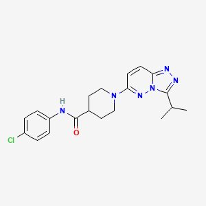 molecular formula C20H23ClN6O B10985375 N-(4-chlorophenyl)-1-[3-(propan-2-yl)[1,2,4]triazolo[4,3-b]pyridazin-6-yl]piperidine-4-carboxamide 