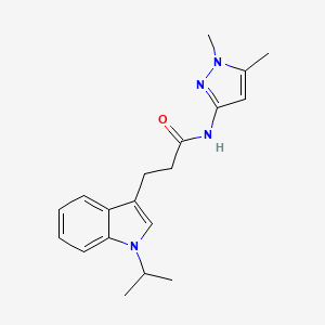 molecular formula C19H24N4O B10985389 N-(1,5-dimethyl-1H-pyrazol-3-yl)-3-[1-(propan-2-yl)-1H-indol-3-yl]propanamide 