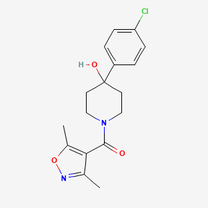 [4-(4-Chlorophenyl)-4-hydroxypiperidin-1-yl](3,5-dimethyl-1,2-oxazol-4-yl)methanone