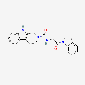 N-[2-(2,3-dihydro-1H-indol-1-yl)-2-oxoethyl]-1,3,4,9-tetrahydro-2H-beta-carboline-2-carboxamide