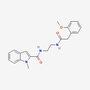 molecular formula C21H23N3O3 B10985417 N-(2-{[(2-methoxyphenyl)acetyl]amino}ethyl)-1-methyl-1H-indole-2-carboxamide 