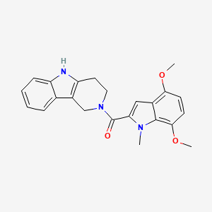 (4,7-dimethoxy-1-methyl-1H-indol-2-yl)(1,3,4,5-tetrahydro-2H-pyrido[4,3-b]indol-2-yl)methanone