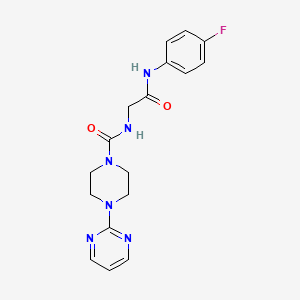 molecular formula C17H19FN6O2 B10985515 N-{2-[(4-fluorophenyl)amino]-2-oxoethyl}-4-(pyrimidin-2-yl)piperazine-1-carboxamide 