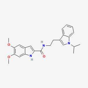 molecular formula C24H27N3O3 B10985518 N-[2-(1-Isopropyl-1H-indol-3-YL)ethyl]-5,6-dimethoxy-1H-indole-2-carboxamide 