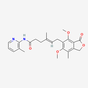 molecular formula C24H28N2O5 B10985532 (4E)-6-(4,6-dimethoxy-7-methyl-3-oxo-1,3-dihydro-2-benzofuran-5-yl)-4-methyl-N-(3-methylpyridin-2-yl)hex-4-enamide 