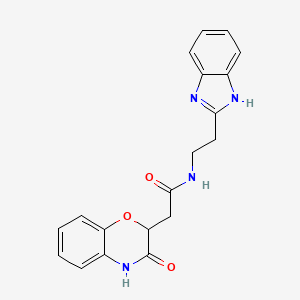 N-[2-(1H-benzimidazol-2-yl)ethyl]-2-(3-hydroxy-2H-1,4-benzoxazin-2-yl)acetamide