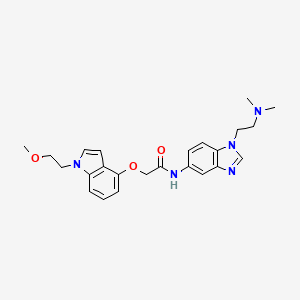 N-{1-[2-(dimethylamino)ethyl]-1H-benzimidazol-5-yl}-2-{[1-(2-methoxyethyl)-1H-indol-4-yl]oxy}acetamide