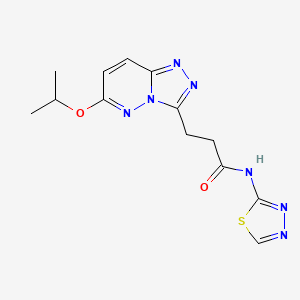 molecular formula C13H15N7O2S B10985539 3-(6-isopropoxy-[1,2,4]triazolo[4,3-b]pyridazin-3-yl)-N-(1,3,4-thiadiazol-2-yl)propanamide 