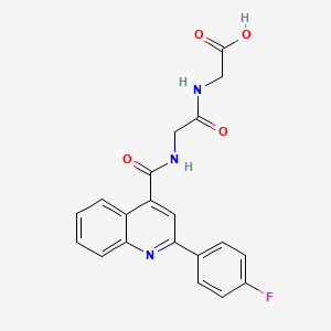 molecular formula C20H16FN3O4 B10985559 N-{[2-(4-fluorophenyl)quinolin-4-yl]carbonyl}glycylglycine 