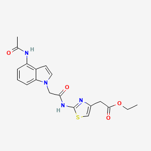 ethyl [2-({[4-(acetylamino)-1H-indol-1-yl]acetyl}amino)-1,3-thiazol-4-yl]acetate