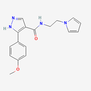 3-(4-methoxyphenyl)-N-[2-(1H-pyrrol-1-yl)ethyl]-1H-pyrazole-4-carboxamide