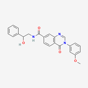 molecular formula C24H21N3O4 B10985611 N-(2-hydroxy-2-phenylethyl)-3-(3-methoxyphenyl)-4-oxo-3,4-dihydroquinazoline-7-carboxamide 