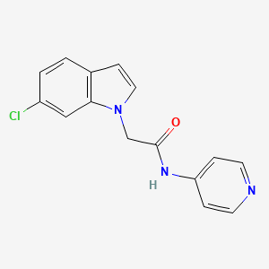 molecular formula C15H12ClN3O B10985616 2-(6-chloro-1H-indol-1-yl)-N-(pyridin-4-yl)acetamide 