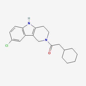 molecular formula C19H23ClN2O B10985633 1-(8-chloro-1,3,4,5-tetrahydro-2H-pyrido[4,3-b]indol-2-yl)-2-cyclohexylethanone 