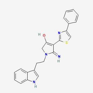 molecular formula C23H20N4OS B10985641 5-imino-1-[2-(1H-indol-3-yl)ethyl]-4-(4-phenyl-1,3-thiazol-2-yl)-2,5-dihydro-1H-pyrrol-3-ol 