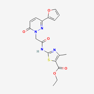 molecular formula C17H16N4O5S B10985650 ethyl 2-({[3-(furan-2-yl)-6-oxopyridazin-1(6H)-yl]acetyl}amino)-4-methyl-1,3-thiazole-5-carboxylate 