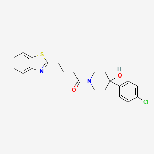 molecular formula C22H23ClN2O2S B10985682 4-(1,3-Benzothiazol-2-yl)-1-[4-(4-chlorophenyl)-4-hydroxypiperidin-1-yl]butan-1-one 