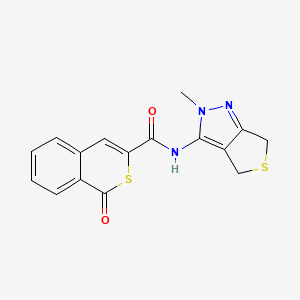 N-(2-methyl-2,6-dihydro-4H-thieno[3,4-c]pyrazol-3-yl)-1-oxo-1H-isothiochromene-3-carboxamide