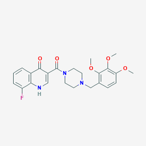 molecular formula C24H26FN3O5 B10985736 (8-Fluoro-4-hydroxyquinolin-3-yl)[4-(2,3,4-trimethoxybenzyl)piperazin-1-yl]methanone 