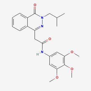 2-[3-(2-methylpropyl)-4-oxo-3,4-dihydrophthalazin-1-yl]-N-(3,4,5-trimethoxyphenyl)acetamide