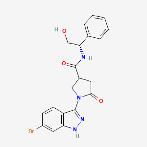 1-(6-Bromo-1H-indazol-3-YL)-N-[(1S)-2-hydroxy-1-phenylethyl]-5-oxopyrrolidine-3-carboxamide