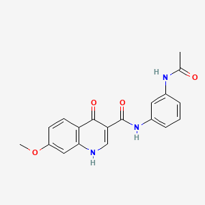 N-[3-(acetylamino)phenyl]-4-hydroxy-7-methoxyquinoline-3-carboxamide